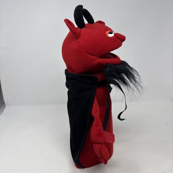 The‎ PUPPET Factory Red Faced Devil Satan Lucifer Toy Plush Evil Hand Puppet PE - Picture 4 of 8